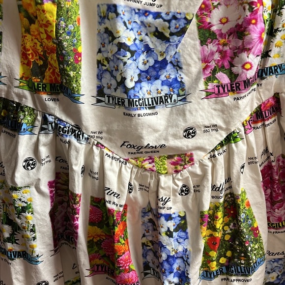 Tyler Mcgillivary Seed Packet dress size large Floral Print Sleeveless Dress - Picture 4 of 6